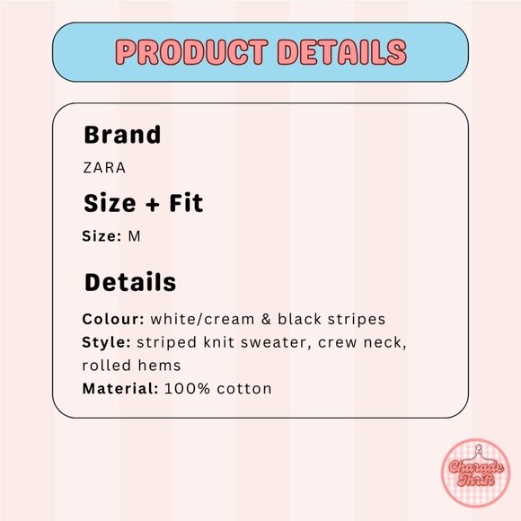 ZARA striped knit sweater - Picture 2 of 2